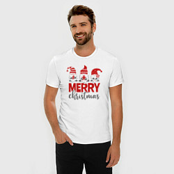 Футболка slim-fit Merry Christmas dwarves, цвет: белый — фото 2