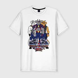 Футболка slim-fit Мыши рокеры с марса - все, цвет: белый