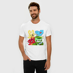 Футболка slim-fit Four happy tree friends, цвет: белый — фото 2