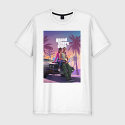 Футболка slim-fit GTA6, цвет: белый