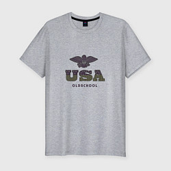 Мужская slim-футболка USA Oldschool