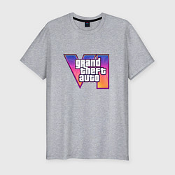 Мужская slim-футболка GTA VI logo