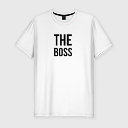 Мужская slim-футболка The boss - Couple