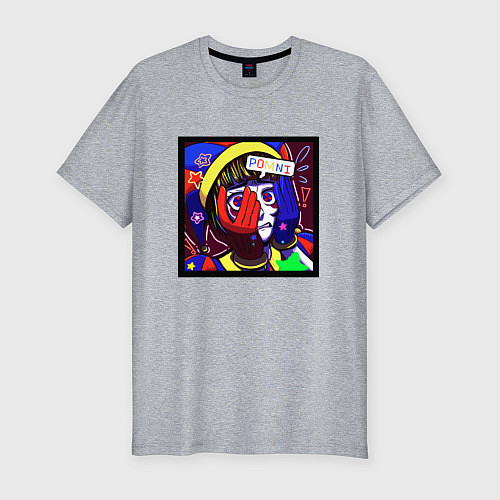 Мужская slim-футболка Лицо Помни / Меланж – фото 1