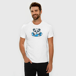 Футболка slim-fit Панда на чиле, цвет: белый — фото 2