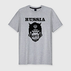 Футболка slim-fit Russian gorilla, цвет: меланж