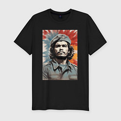 Футболка slim-fit Портрет Че Гевара, цвет: черный