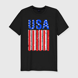 Мужская slim-футболка America flag