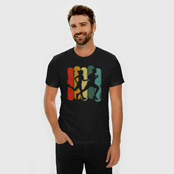 Футболка slim-fit Бегуны, цвет: черный — фото 2