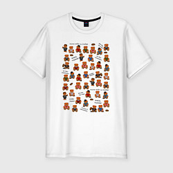 Мужская slim-футболка Мишки-персонажи из слово пацана