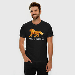 Футболка slim-fit Mustang firely art, цвет: черный — фото 2