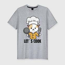 Мужская slim-футболка Давайте готовить