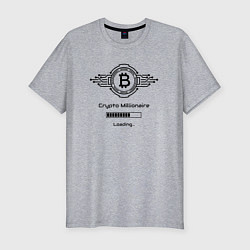 Мужская slim-футболка Биткоин символ миллионер