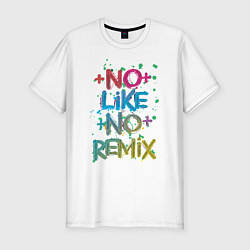 Футболка slim-fit No like no remix, цвет: белый