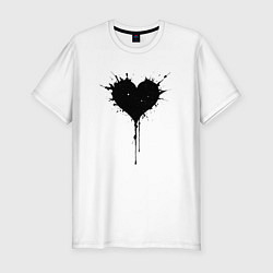 Мужская slim-футболка Чернильное сердце
