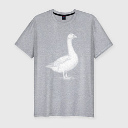 Мужская slim-футболка Профиль утки