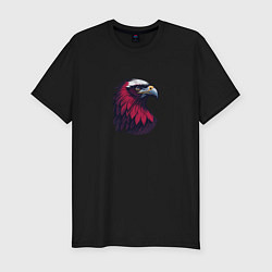 Мужская slim-футболка Красочный орел