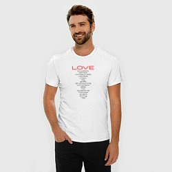 Футболка slim-fit Love variant one, цвет: белый — фото 2