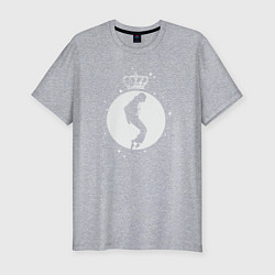 Футболка slim-fit Майкл Джексон король, цвет: меланж