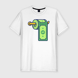 Мужская slim-футболка Бумажные деньги