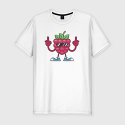 Мужская slim-футболка Виноградный привет