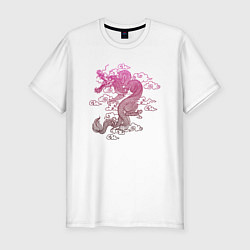 Мужская slim-футболка Китайский дракон символ года