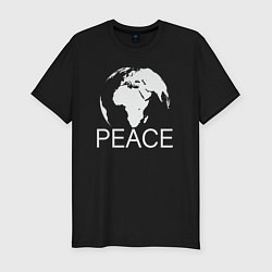 Футболка slim-fit World peace, цвет: черный