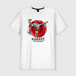 Футболка slim-fit Karate Kyokushinkai, цвет: белый