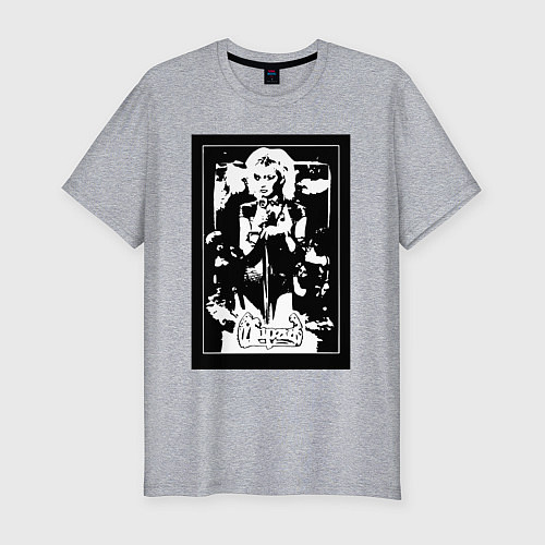 Мужская slim-футболка Группа Мираж винтажный плакат / Меланж – фото 1