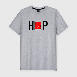 Мужская slim-футболка Hip Hop выключатель
