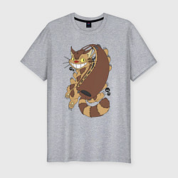 Футболка slim-fit Котобус - catbus, цвет: меланж