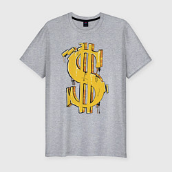 Мужская slim-футболка Знак денег