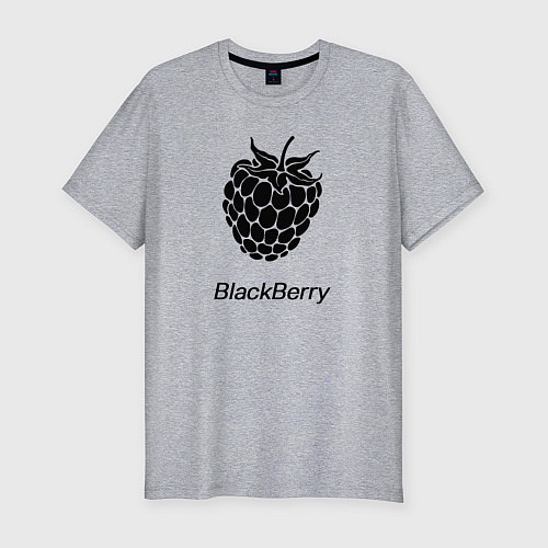 Мужская slim-футболка Ежевика черная ягода / Меланж – фото 1