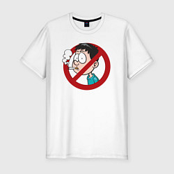 Мужская slim-футболка No smoking boy