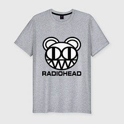 Мужская slim-футболка Radiohead logo bear