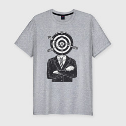 Мужская slim-футболка Человек дартс
