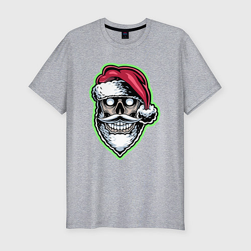 Мужская slim-футболка Dead Santa / Меланж – фото 1