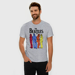 Футболка slim-fit The Beatles all, цвет: меланж — фото 2