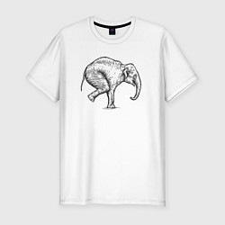 Мужская slim-футболка Слон акробат