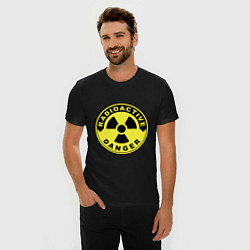 Футболка slim-fit Danger radiation sign, цвет: черный — фото 2