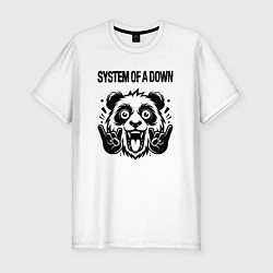 Мужская slim-футболка System of a Down - rock panda