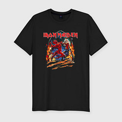Мужская slim-футболка Iron Maiden Run To The Hils