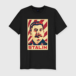 Мужская slim-футболка Stalin face