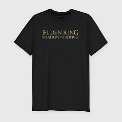 Мужская slim-футболка Elden ring shadow of the erdtree logo