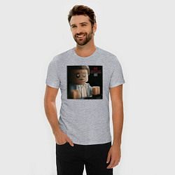 Футболка slim-fit Feel like dying, цвет: меланж — фото 2