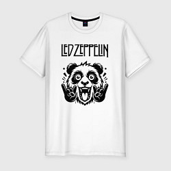 Мужская slim-футболка Led Zeppelin - rock panda