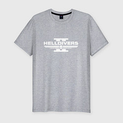 Мужская slim-футболка Helldivers 2