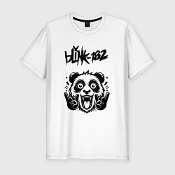 Мужская slim-футболка Blink 182 - rock panda