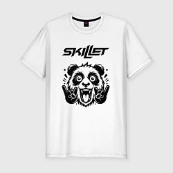 Мужская slim-футболка Skillet - rock panda