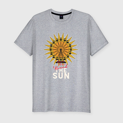 Мужская slim-футболка Once more round the Sun / Меланж – фото 1
